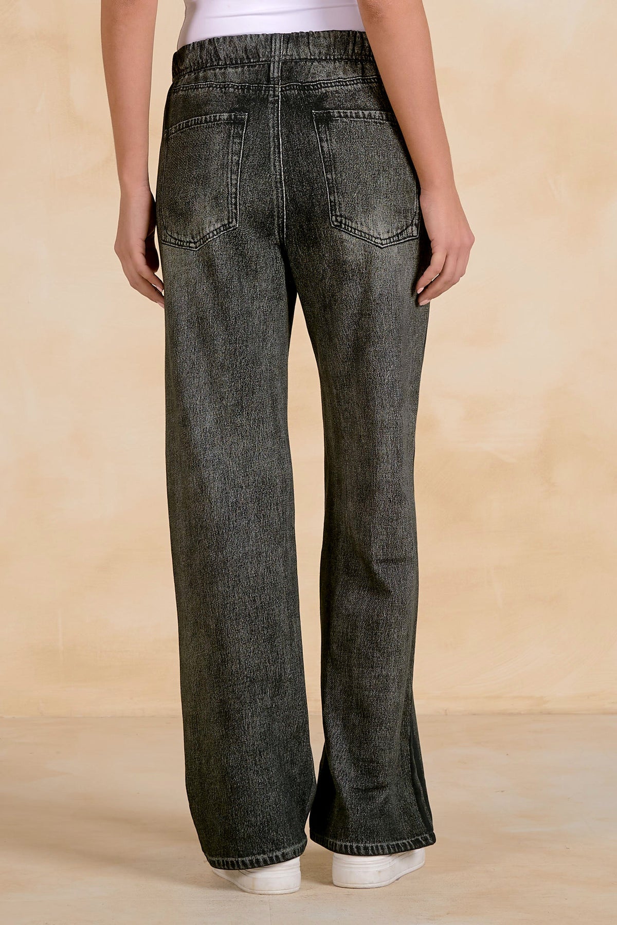 Jojo Denim Track Sweatpants Charcoal - Shop Elan