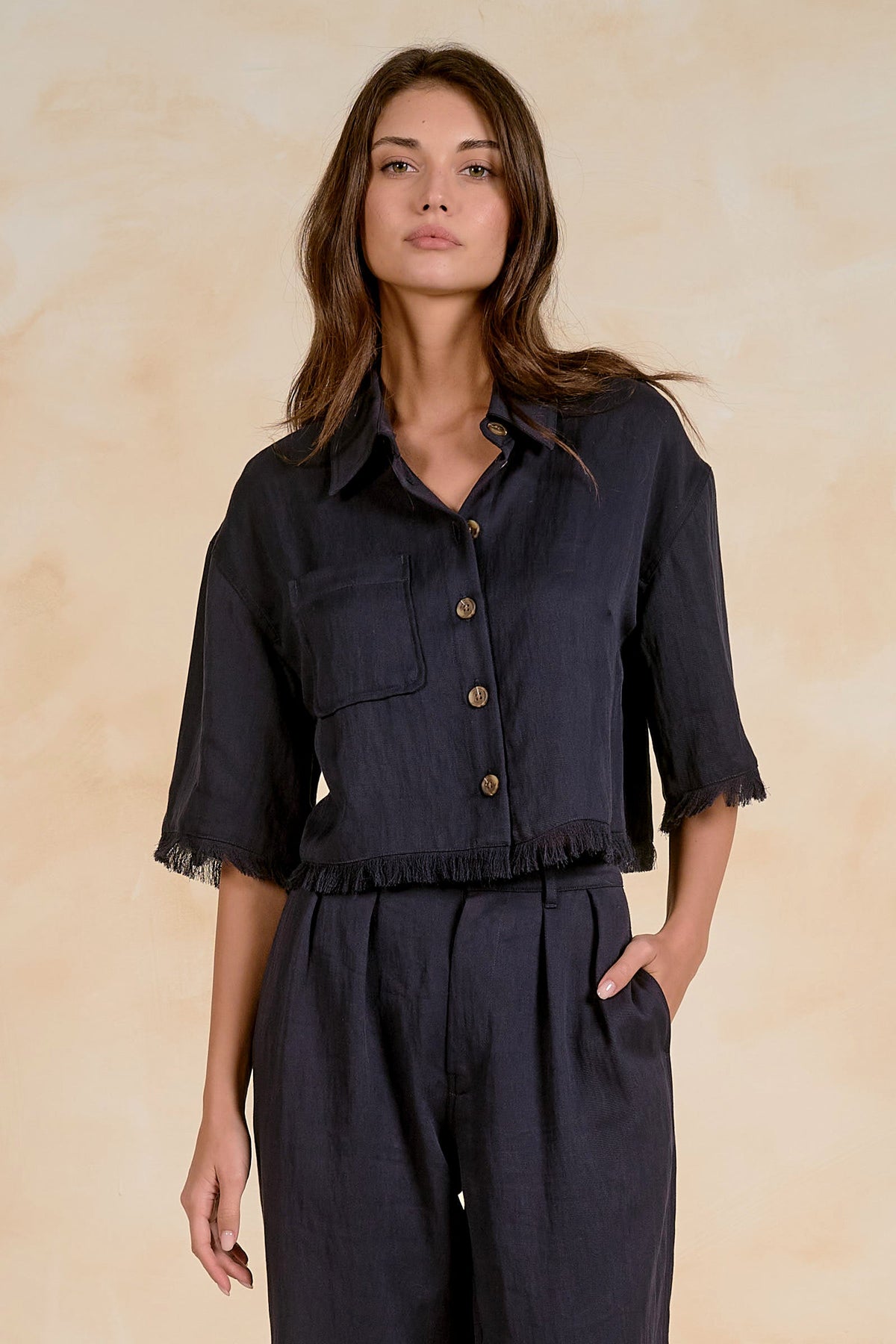 Lara Top Navy - Shop Elan