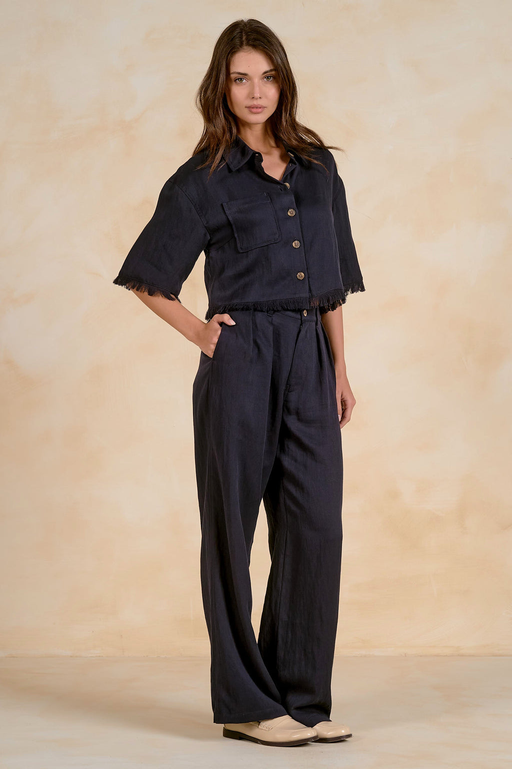 Lara Top Navy - Shop Elan