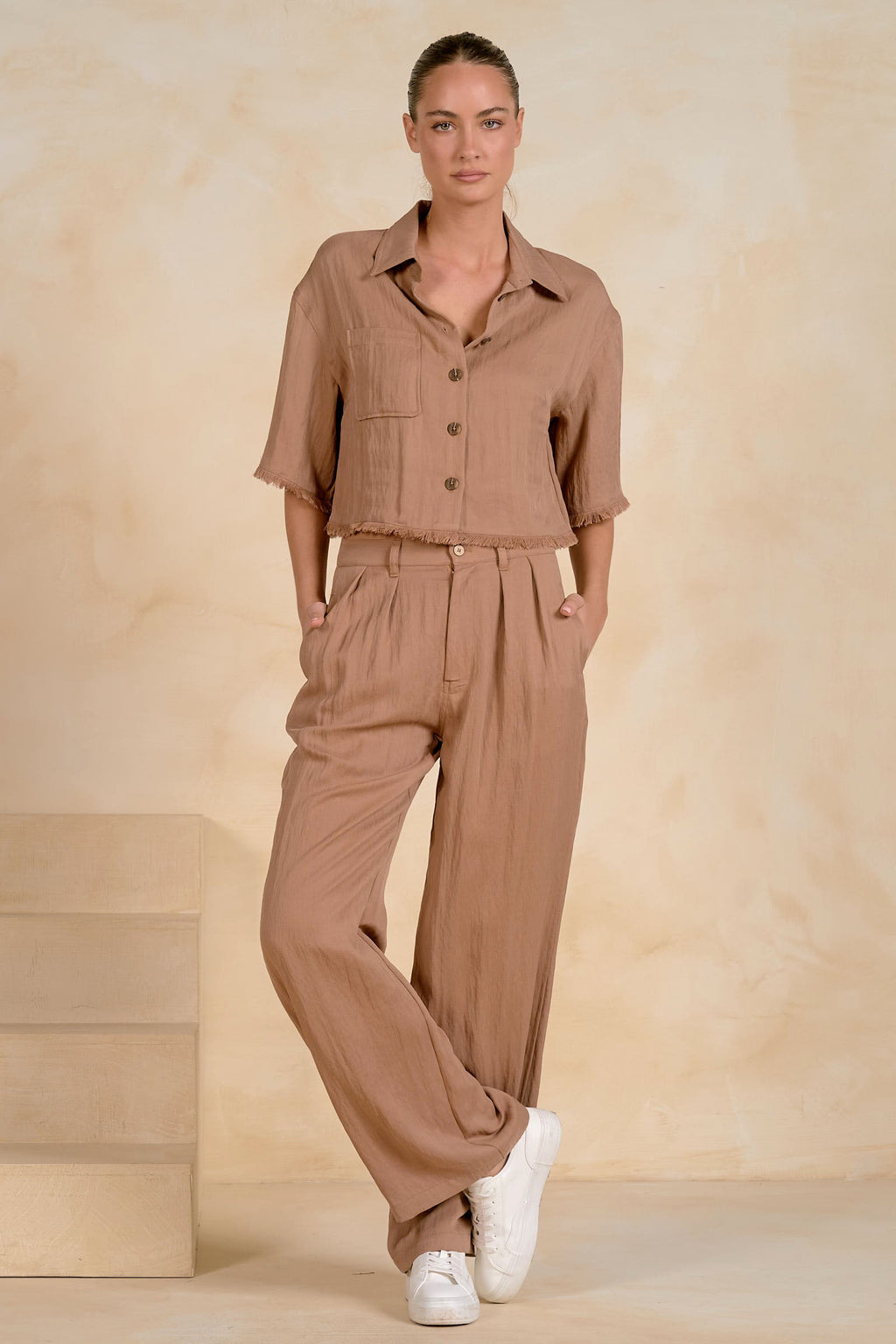 Lainey Pant Brown - Shop Elan