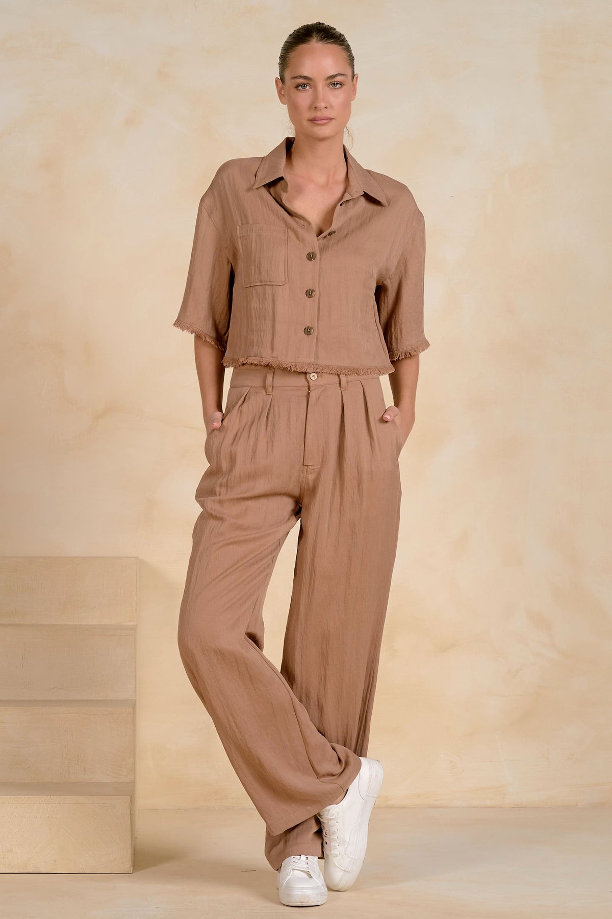 Lainey Pant Brown - Shop Elan