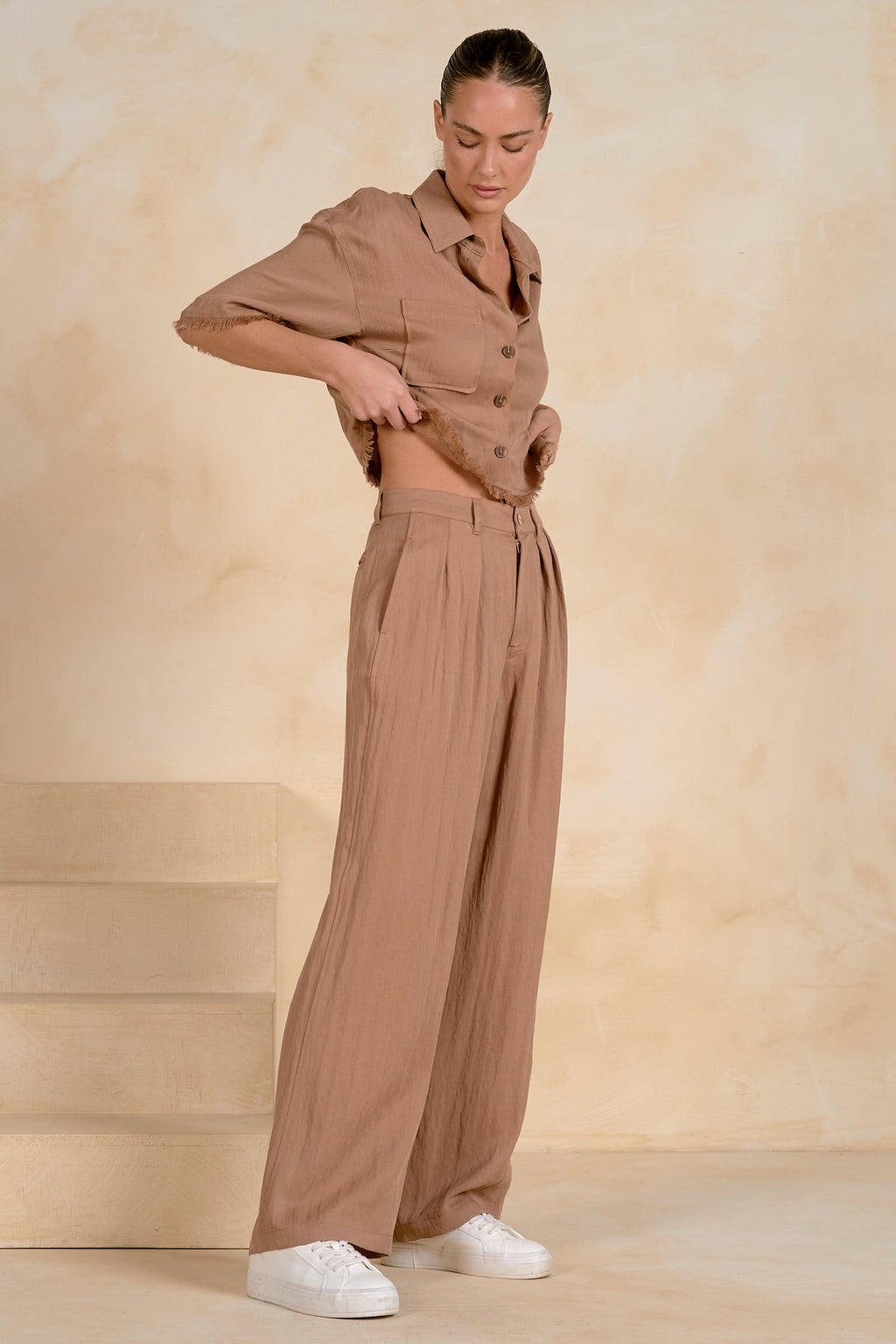 Lainey Pant Brown - Shop Elan