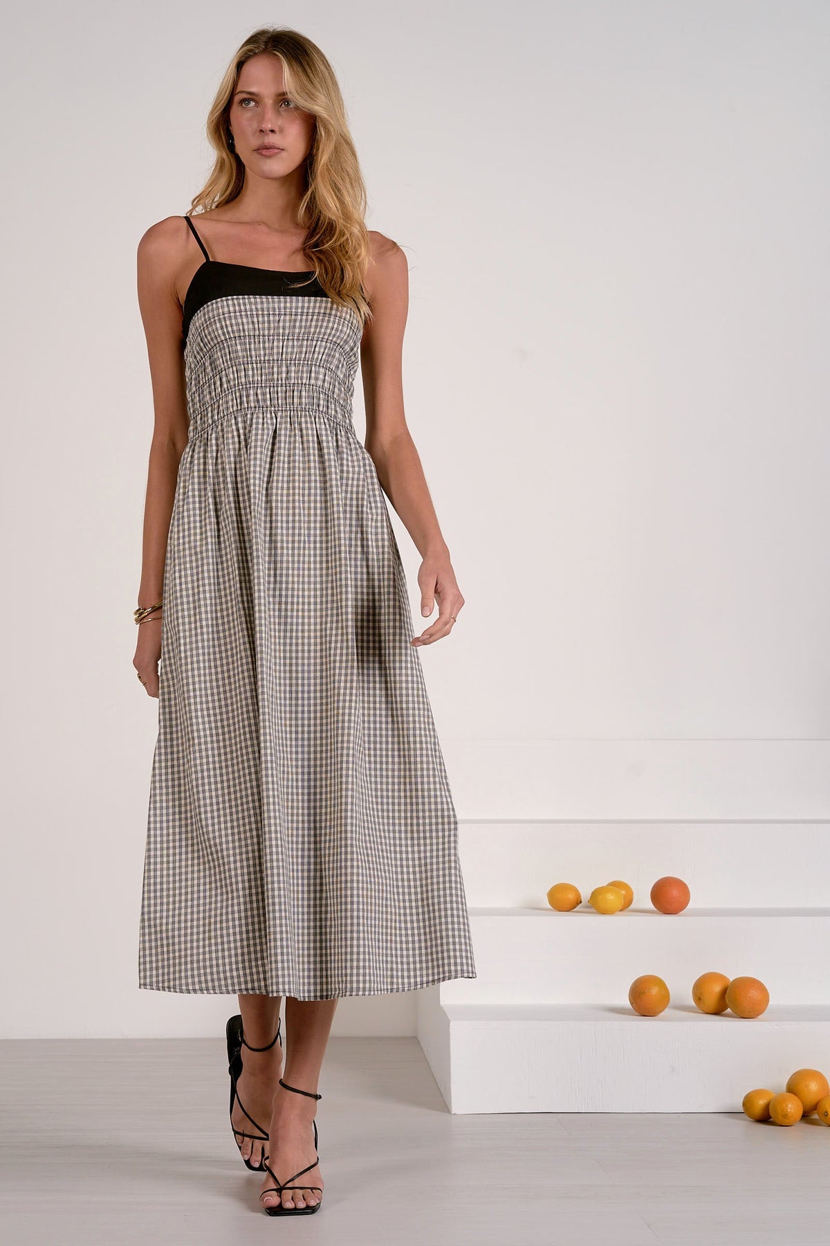Sailor Dress White Gingham - Shop Elan