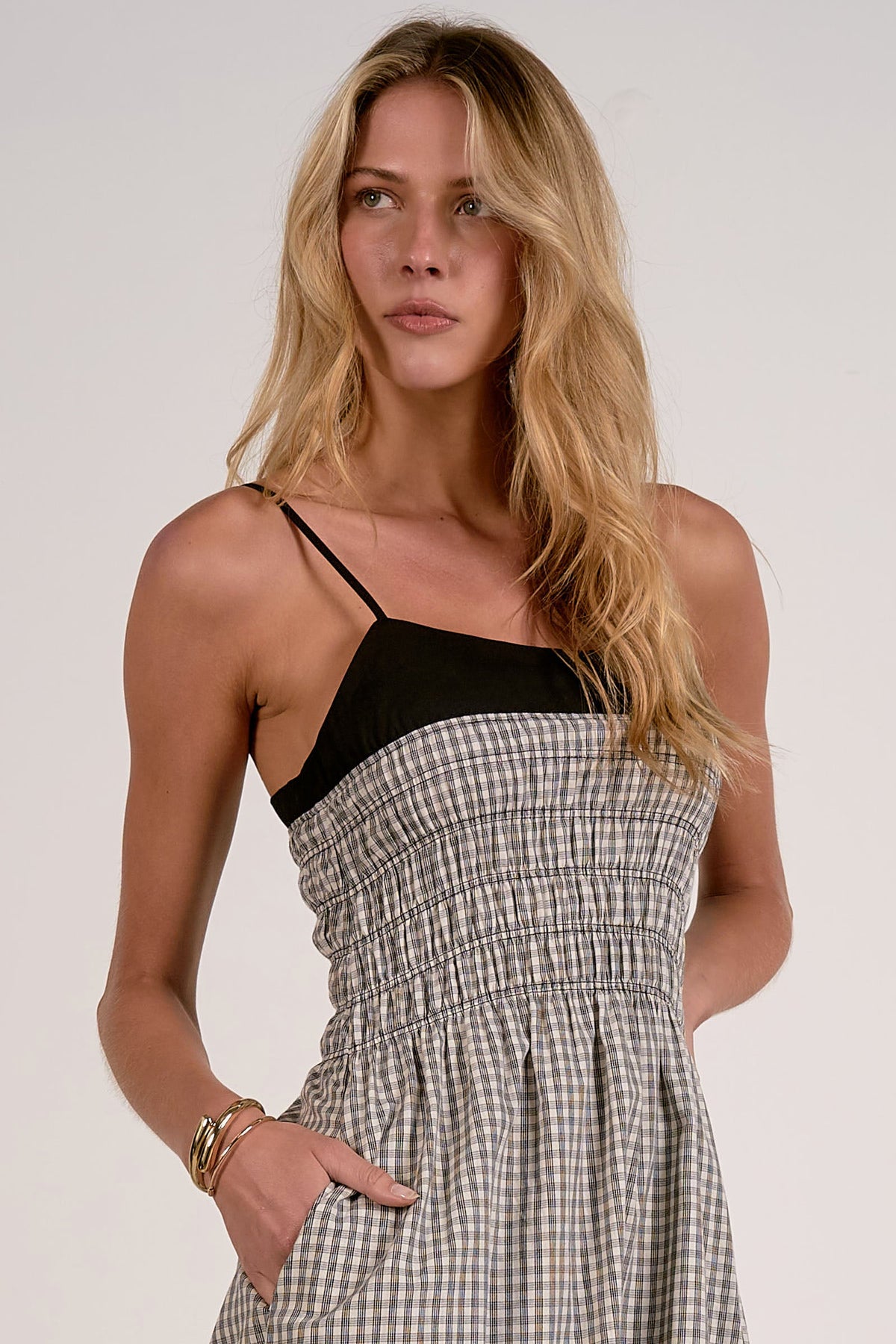 Sailor Dress White Gingham - Shop Elan