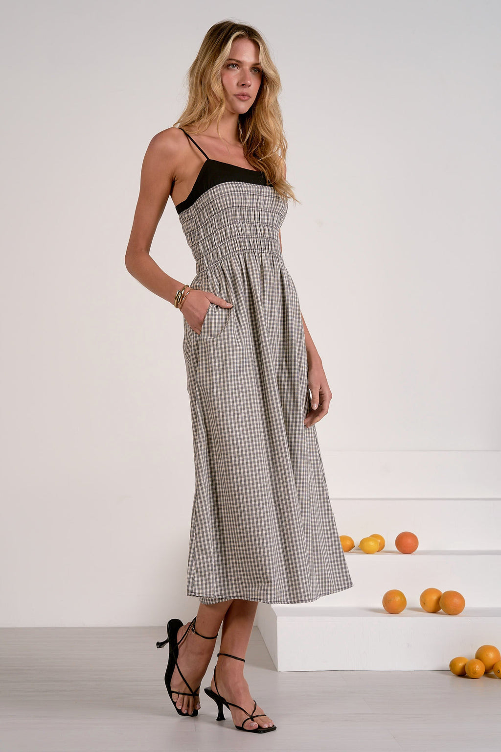 Sailor Dress White Gingham - Shop Elan