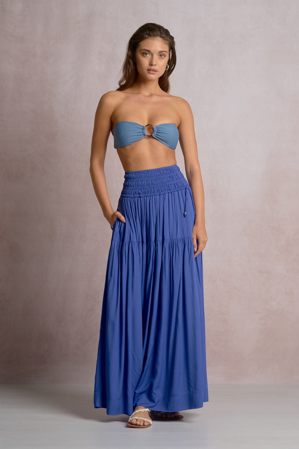 Rory Skirt Sapphire Blue - Shop Elan