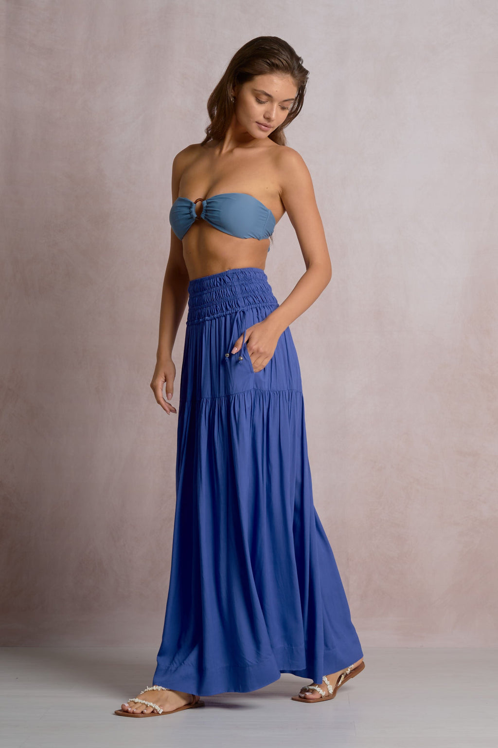 Rory Skirt Sapphire Blue - Shop Elan