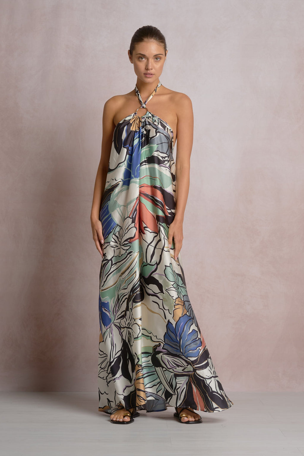 Botanical Halter Dress - Shop Elan