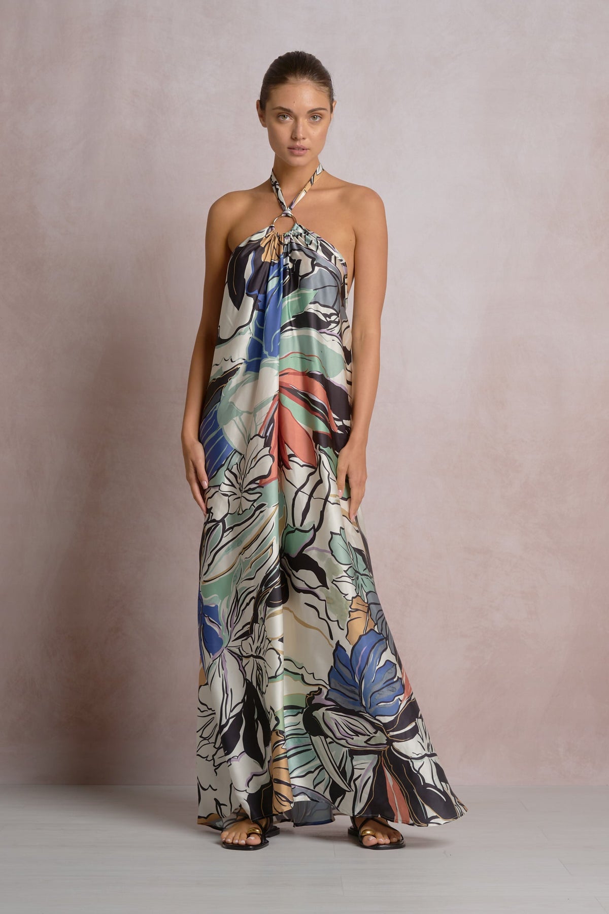 Botanical Halter Dress - Shop Elan