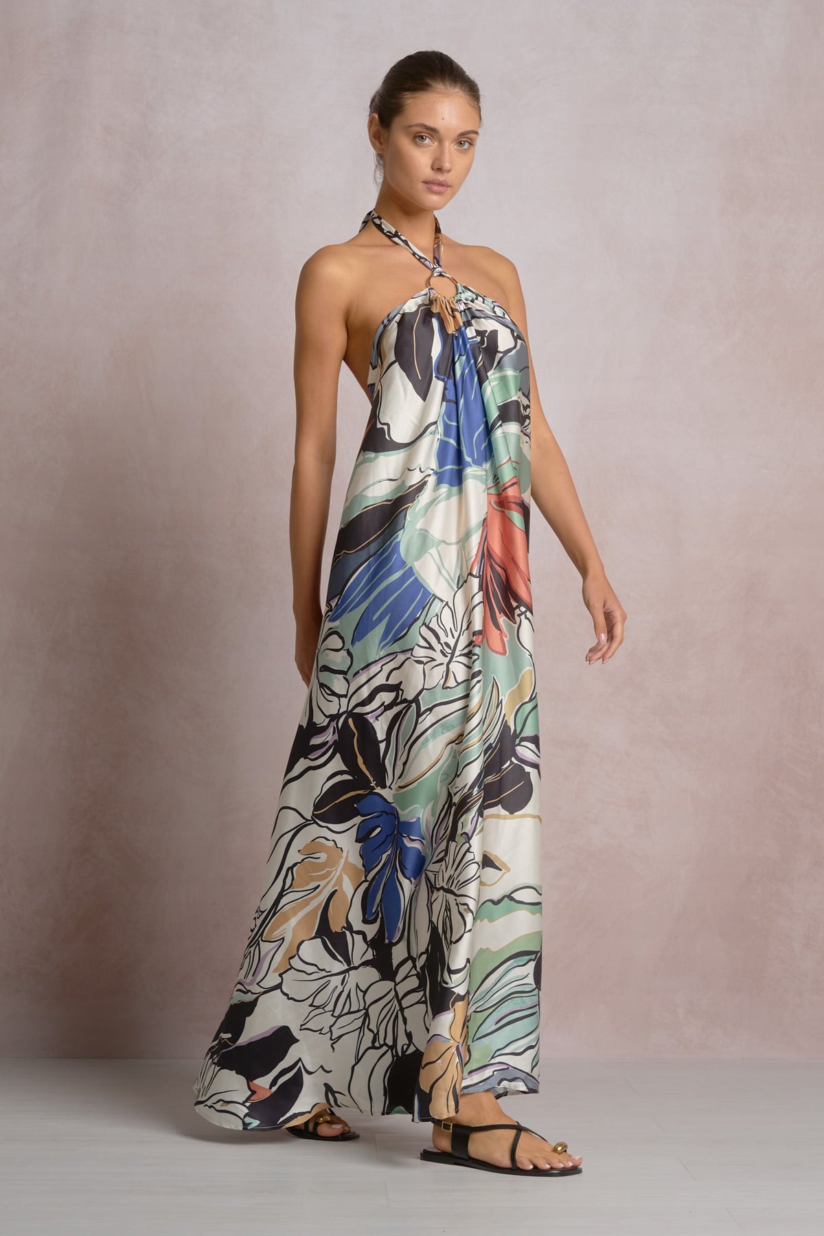 Botanical Halter Dress - Shop Elan