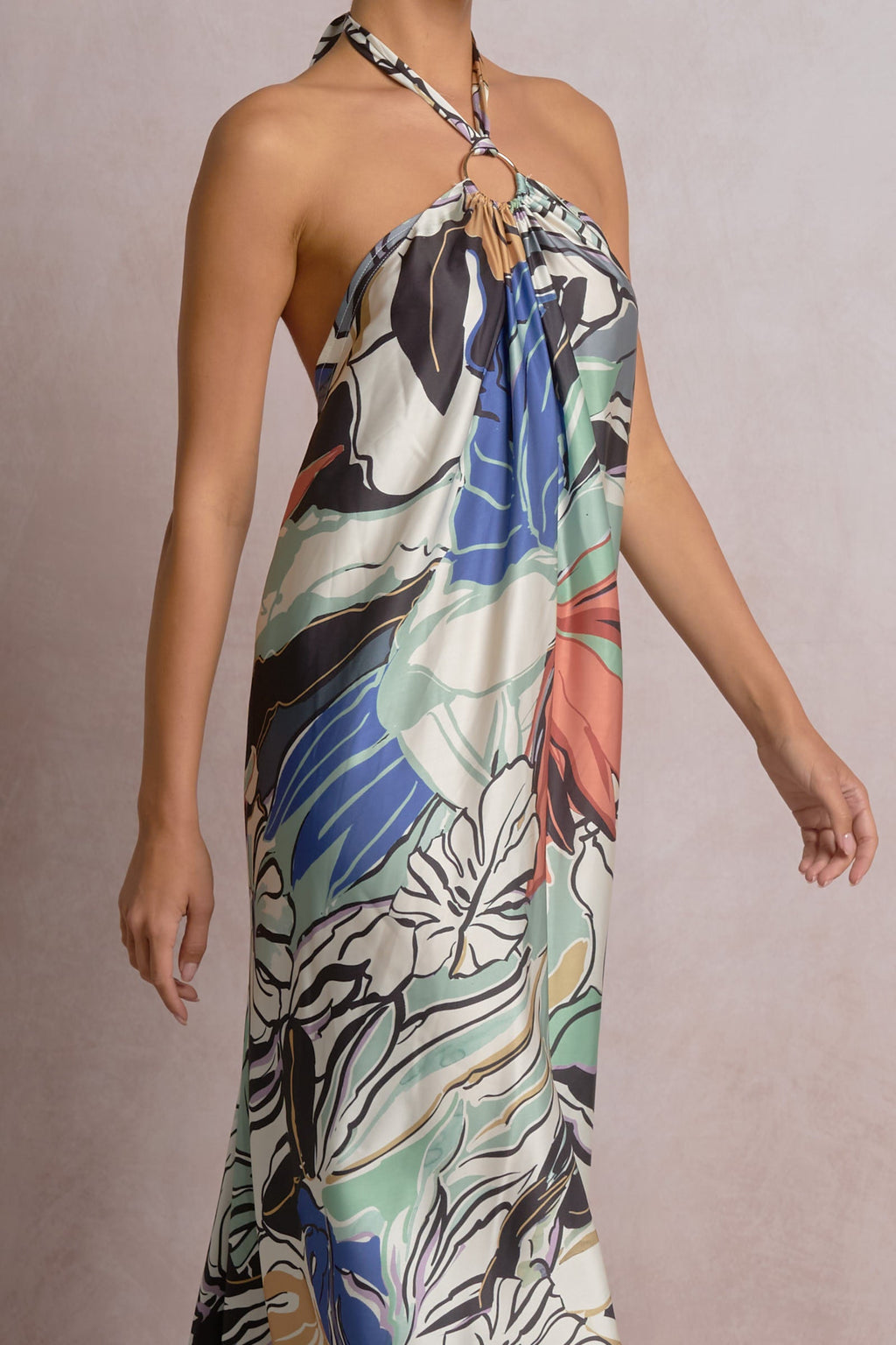Botanical Halter Dress - Shop Elan