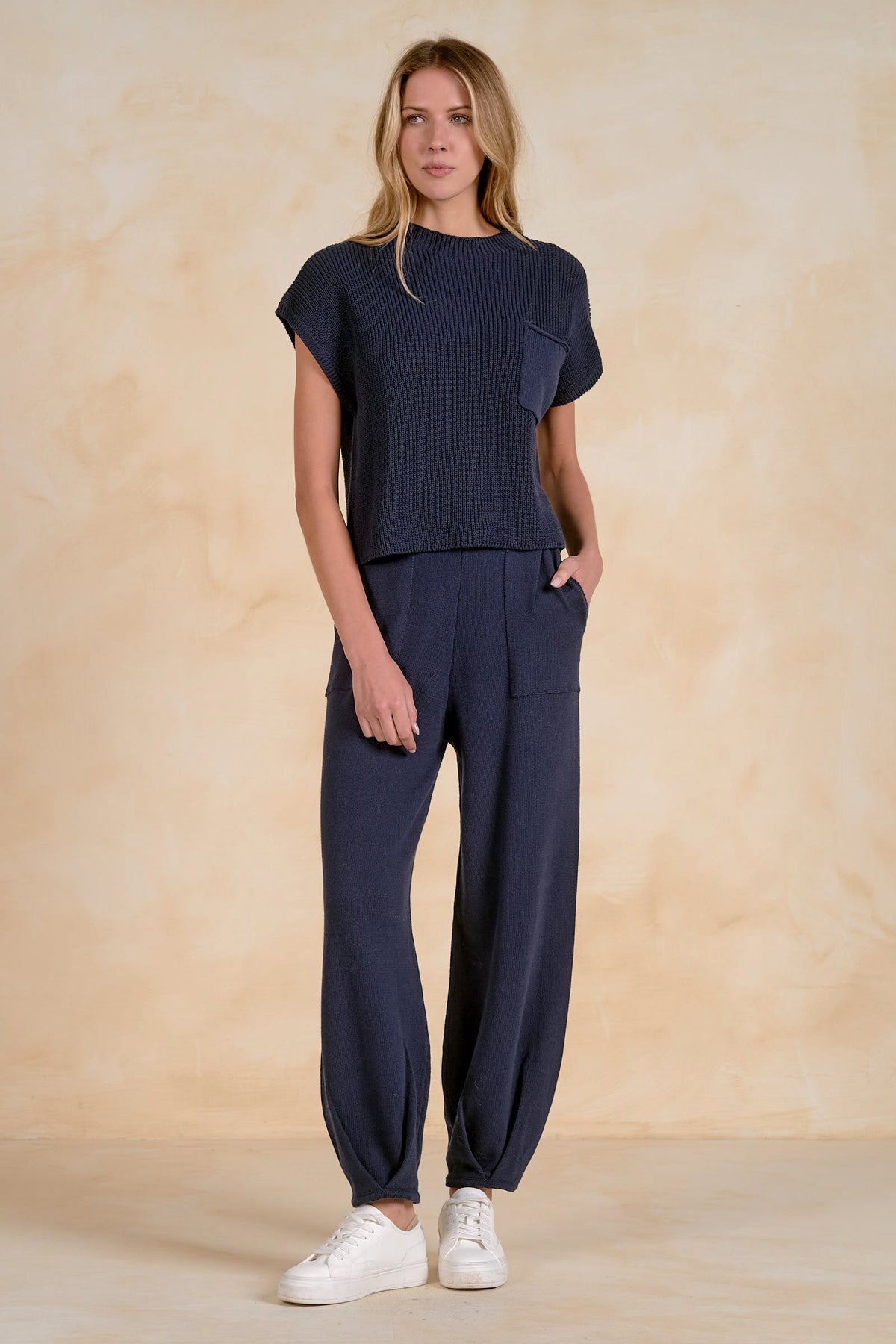 Willow Sweater Navy - Shop Elan