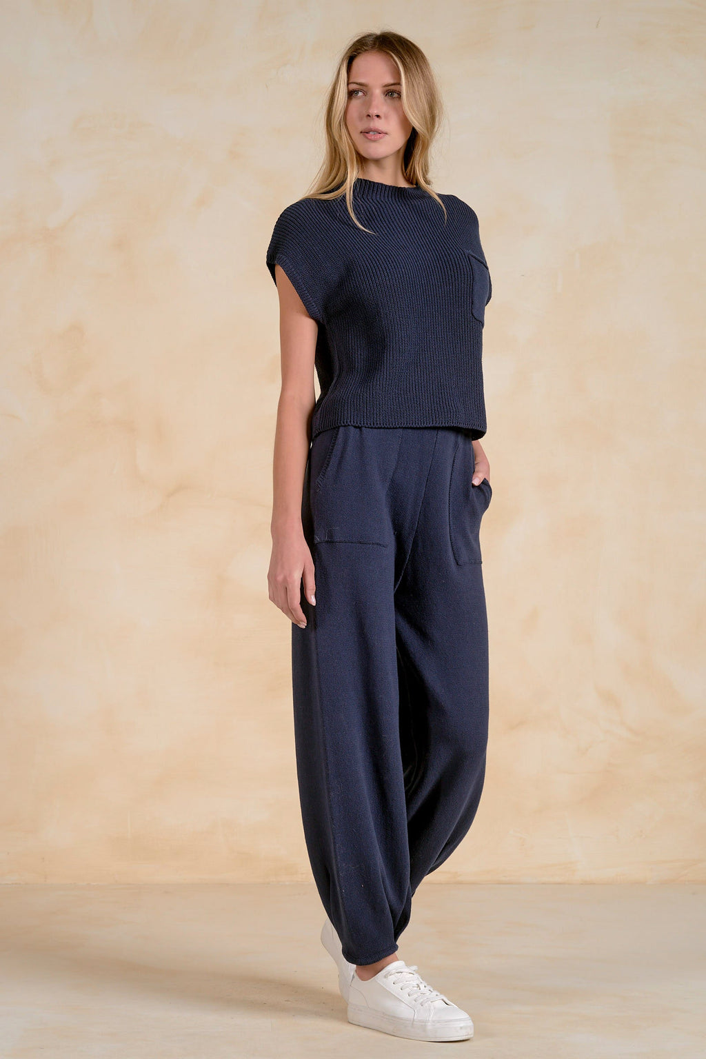 Willow Sweater Navy - Shop Elan