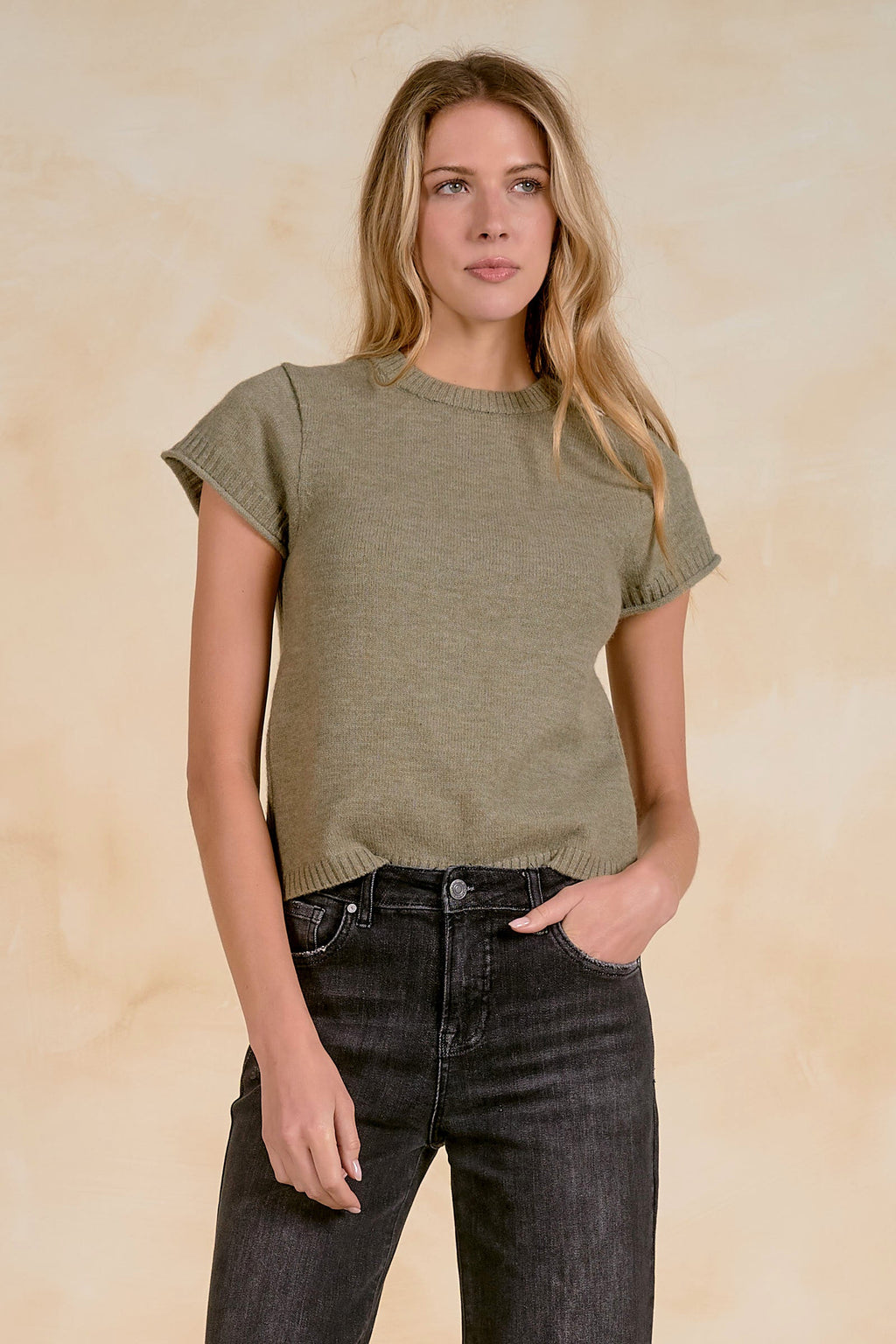 Sam Sweater Light Olive - Shop Elan