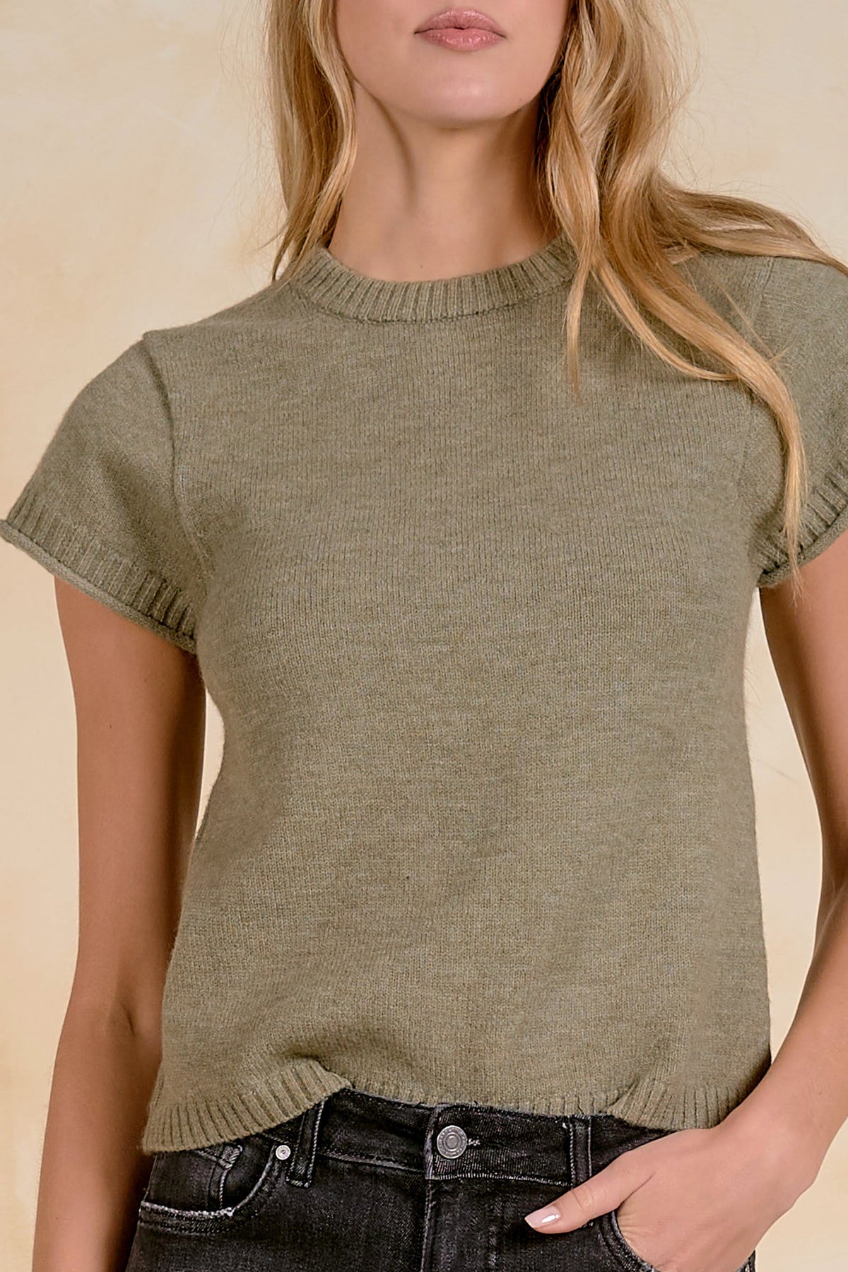 Sam Sweater Light Olive - Shop Elan