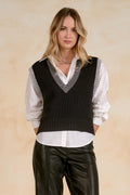 Sierra Sweater Vest Black - Shop Elan