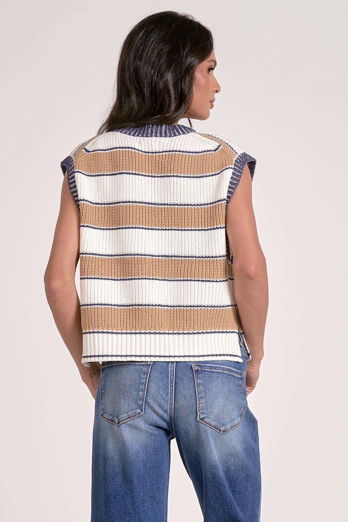 Slate Sleeveless Sweater - Shop Elan