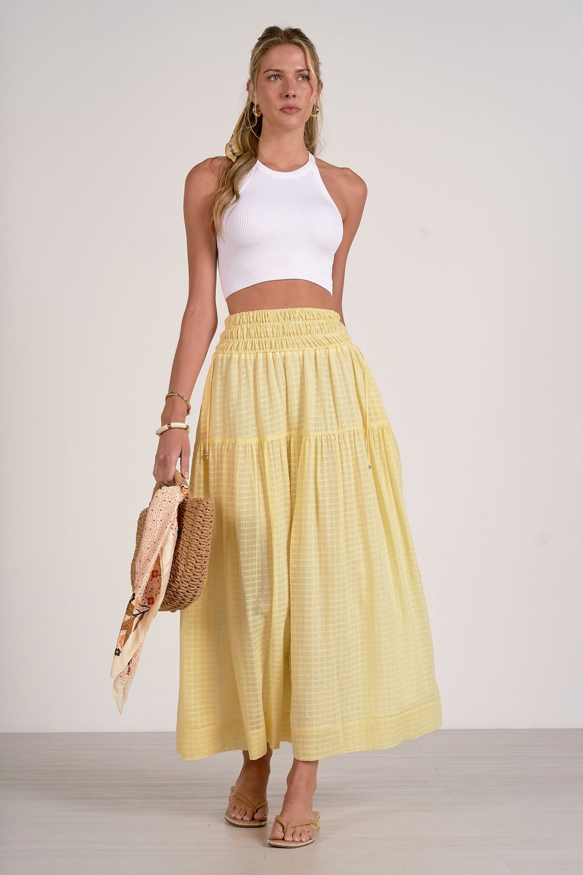 Wave Skirt Yellow - Shop Elan
